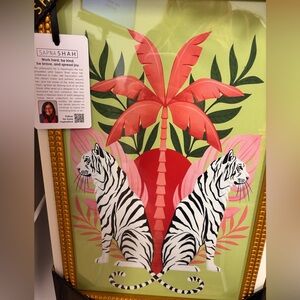 Sapna Shah Tropical Tigers Wall Art - Pink, Red, Green
